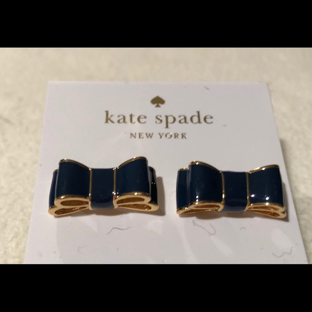Kate spade navy bow earrings
